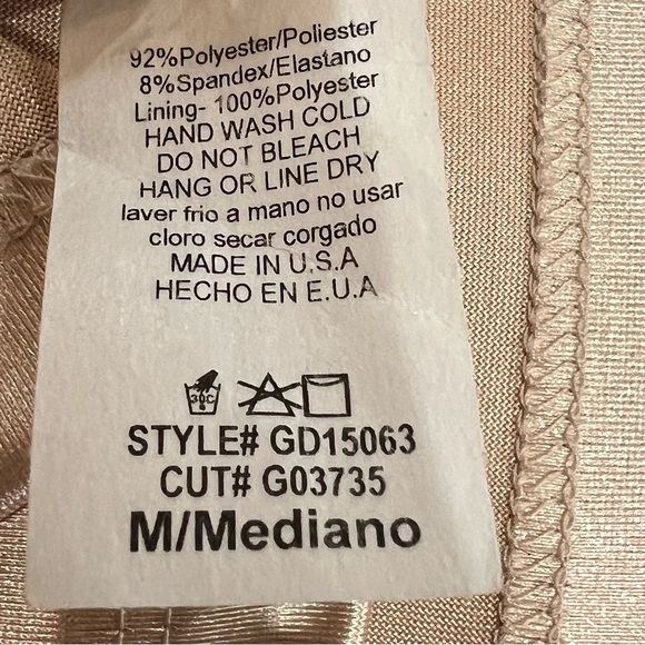 NWT Windsor Champagne Sequin Bodycon Dress Plunge Neckline Sleeveless Size M - Picture 8 of 9